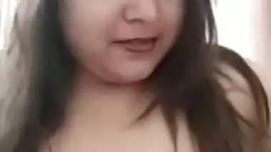 Chubby tanker maal huge boobs showing on video call