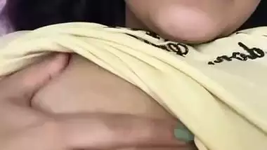 Cute wife kissing and big boobs showing update